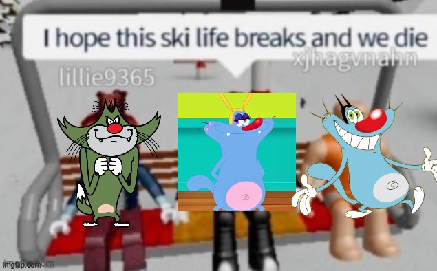Freefall Jump: | image tagged in ski life,oggy and the cockroaches | made w/ Imgflip meme maker