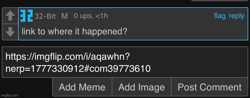 To 32bit https://imgflip.com/i/aqawhn?nerp=1777330912#com39773610 | made w/ Imgflip meme maker