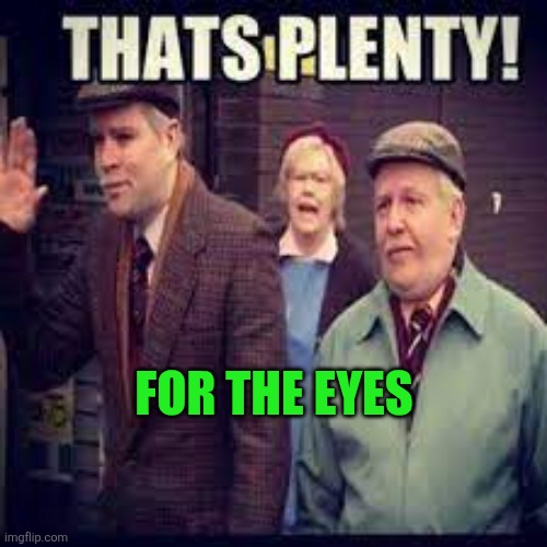 thats plenty | For the eyes | image tagged in thats plenty | made w/ Imgflip meme maker