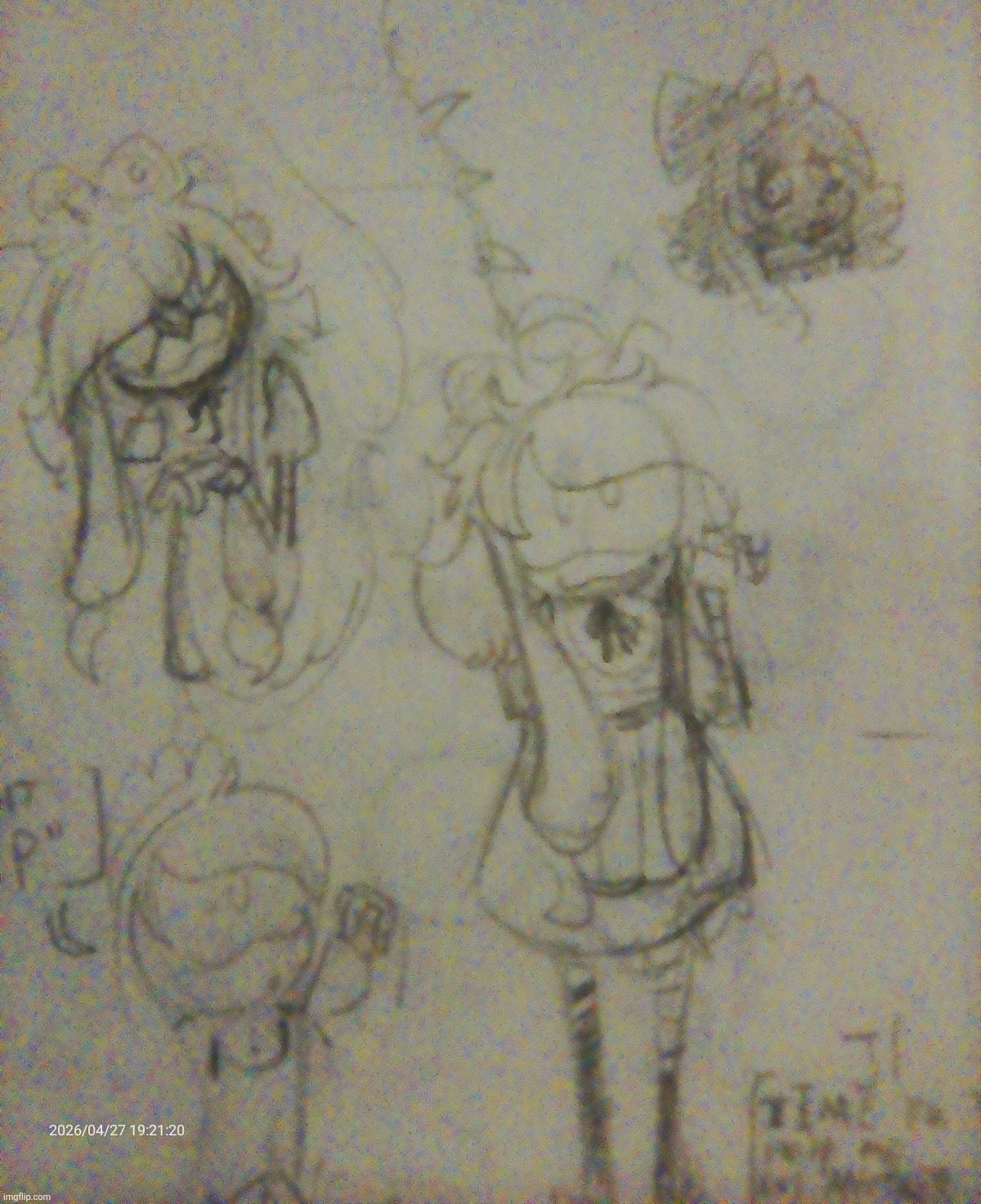 Low quality maid cyn doodles (also Tessa is top right) | made w/ Imgflip meme maker