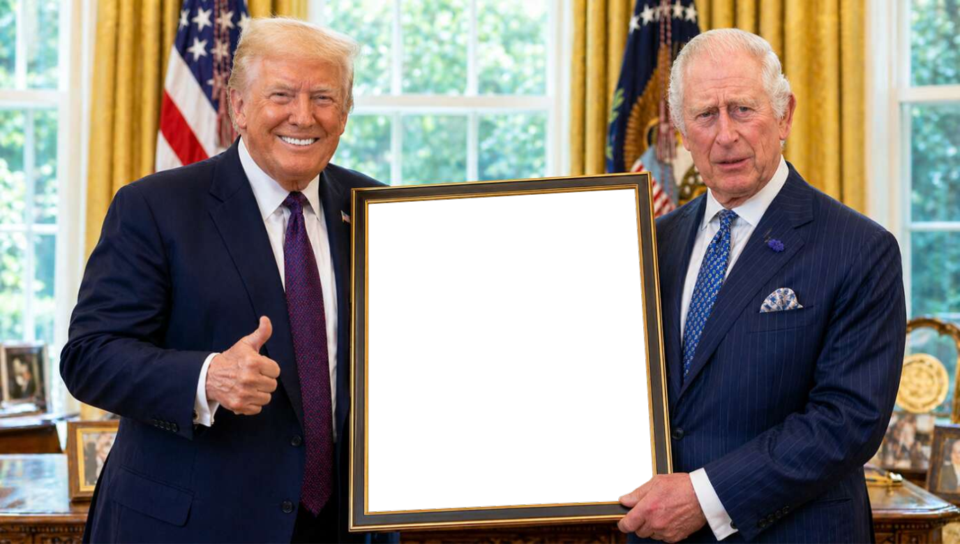 Trump and King Charles Blank Meme Template