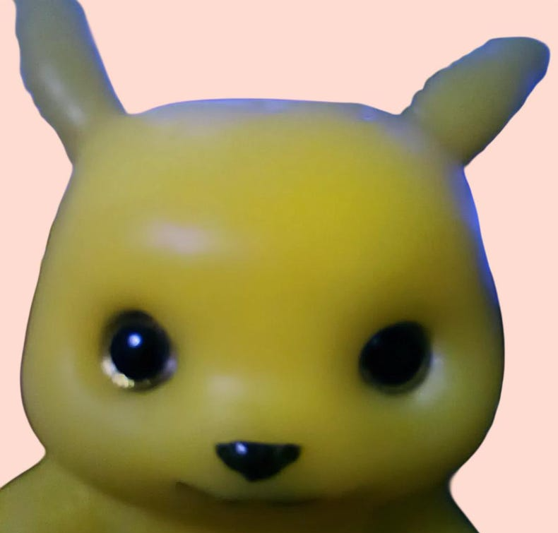 Creepy Pikachu Blank Meme Template