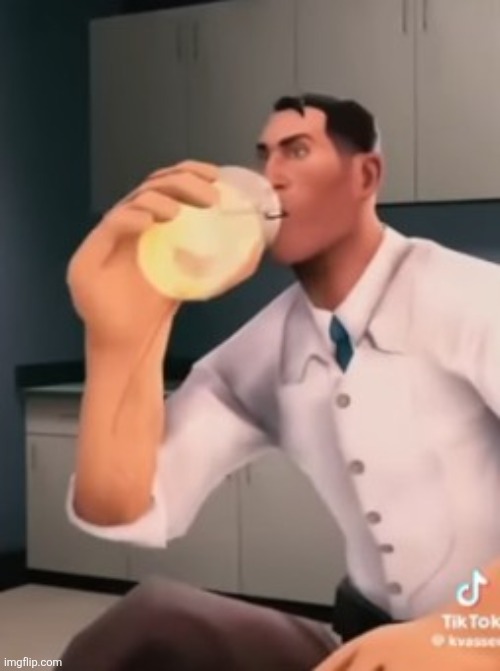 So, what do we think of Annie from Antonblast? | image tagged in medic drink piss | made w/ Imgflip meme maker