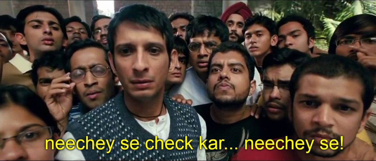 Neeche se check kar 3 idiots Blank Meme Template