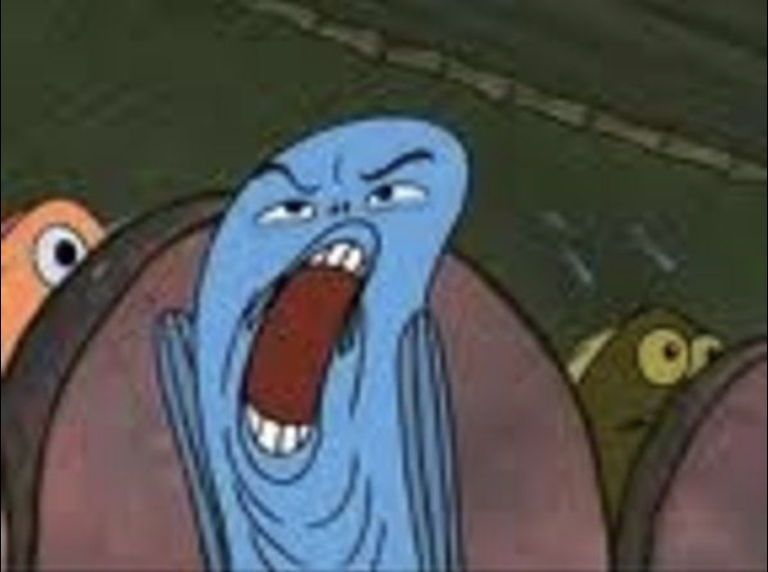 screaming fish Blank Meme Template