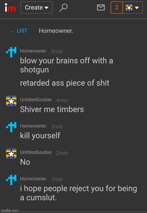 Throwback to like august when this guy crashed out on me for being a furry | made w/ Imgflip meme maker