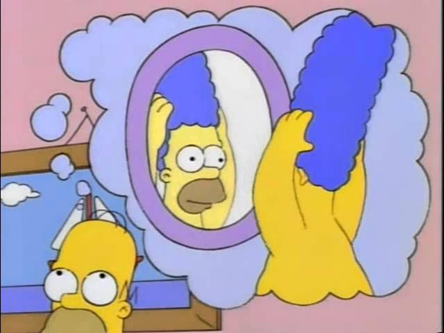 homer wig Blank Meme Template