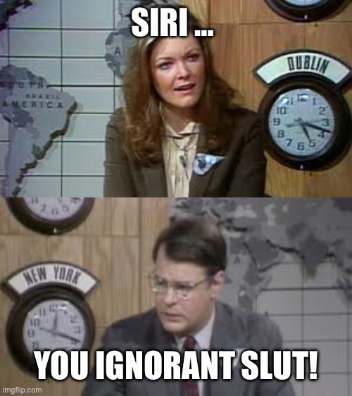 Jane you ignorant slut | Siri …; You ignorant slut! | image tagged in jane you ignorant slut | made w/ Imgflip meme maker