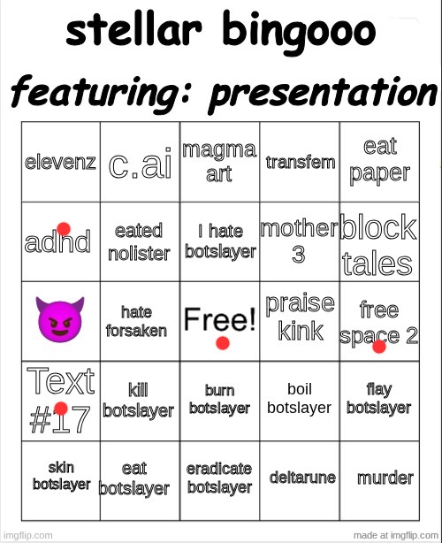wow guys this bingo is great | image tagged in stellar r r r r bingooo o o o | made w/ Imgflip meme maker