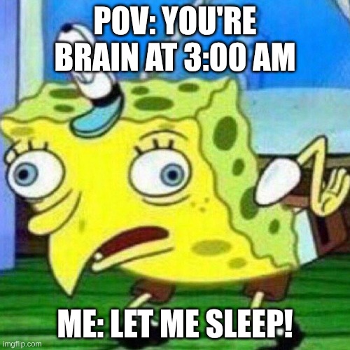 3:00 a.m. | pov: you're brain at 3:00 am; me: let me sleep! | image tagged in triggerpaul | made w/ Imgflip meme maker