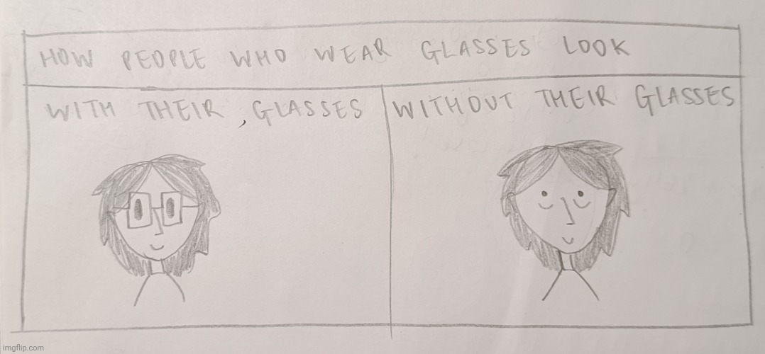 I decided to draw this one because I couldn't find a template | image tagged in memes,glasses,you have been eternally cursed for reading the tags | made w/ Imgflip meme maker