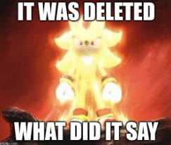 it was deleted what does it say Blank Meme Template