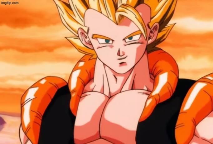 Smiling Gogeta | image tagged in smiling gogeta | made w/ Imgflip meme maker