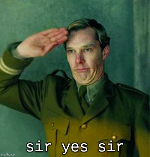 Sir, yes Sir! | sir yes sir | image tagged in sir yes sir | made w/ Imgflip meme maker