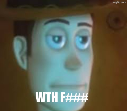disappointed woody | WTH f### | image tagged in disappointed woody | made w/ Imgflip meme maker