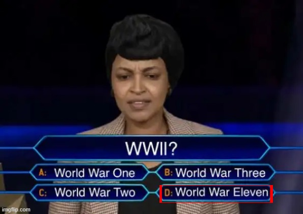 Smart Democrat / Oxymoron | image tagged in world war 2,world war ii,wth,ilhan omar,smart,dumb | made w/ Imgflip meme maker