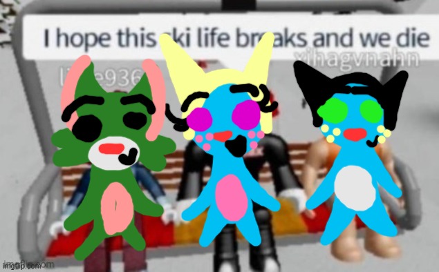 Freefall jump in a nutshell but i redrew it | image tagged in ski life,oggy and the cockroaches,jack,oggy,monica | made w/ Imgflip meme maker