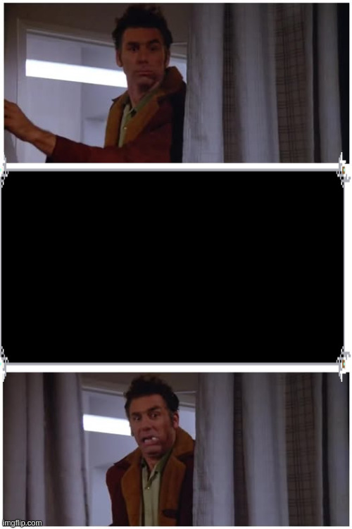 scared Kramer Blank Meme Template