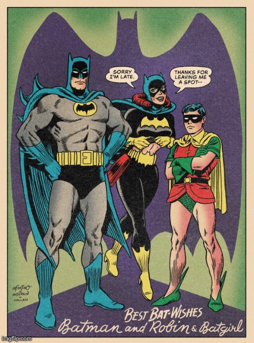 Terrific trio | image tagged in batman batgirl robin,sinbad the scapegoat | made w/ Imgflip meme maker