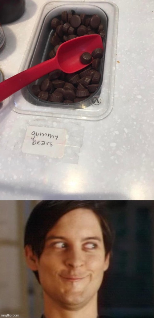 Chocolate | image tagged in memes,spiderman peter parker,chocolate,gummy bears,candy,you had one job | made w/ Imgflip meme maker
