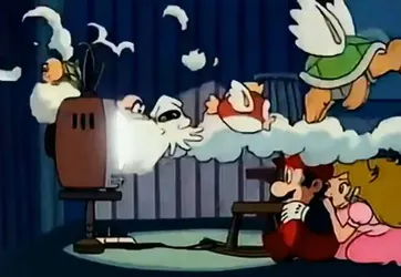 Enemies emerge from TV Blank Meme Template