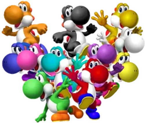 Yoshi and his pals Blank Meme Template