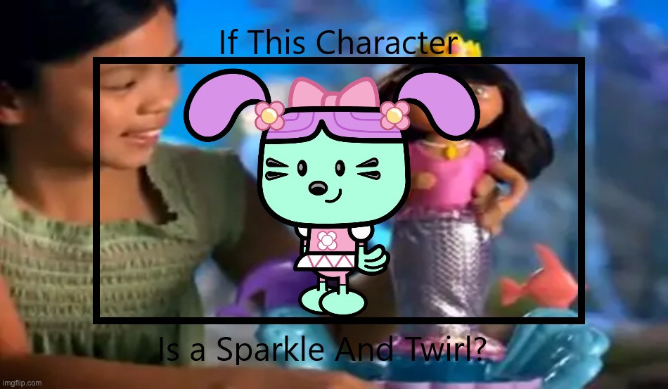 If Daizy is a Sparkle and Twirl | image tagged in if this character is a sparkle and twirl,sparkle and twirl,sparkle,twirl,wow wow wubbzy,daizy | made w/ Imgflip meme maker