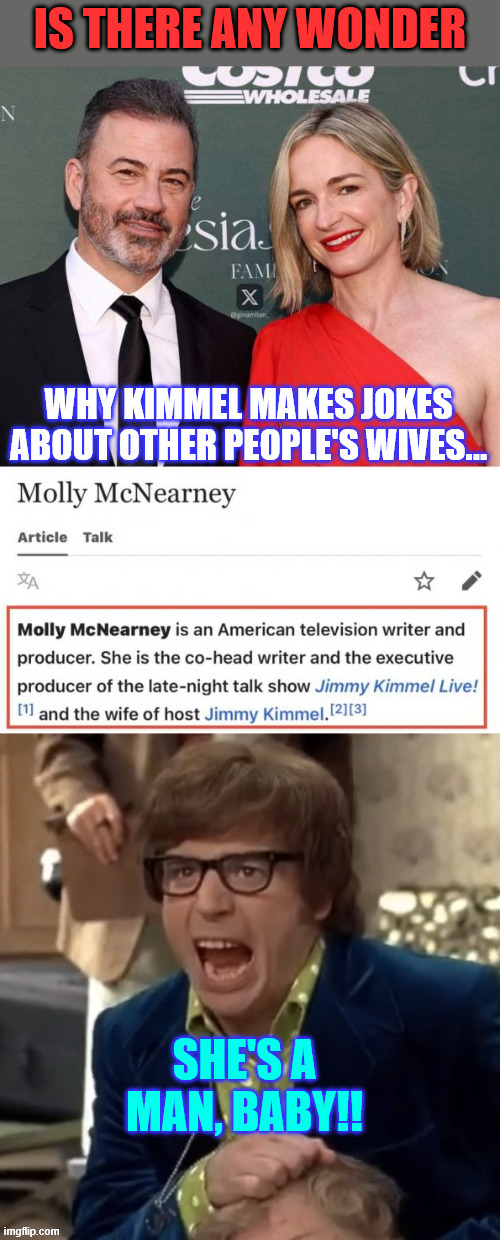 Is there any wonder | image tagged in jimmy kimmel | made w/ Imgflip meme maker