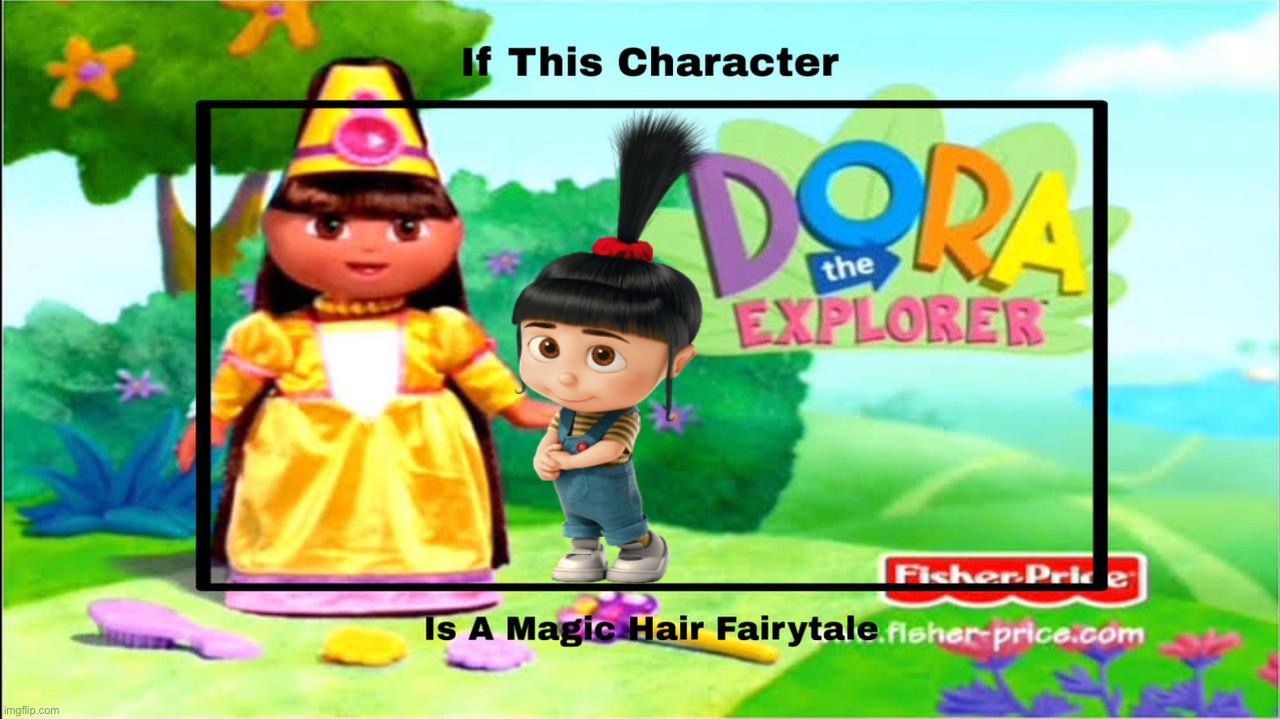 If Agnes Gru us a Magic Hair Fairytale | image tagged in if this character is a magic hair fairytale,magic hair fairytale,despicable me,agnes gru,magic hair,fairytale | made w/ Imgflip meme maker