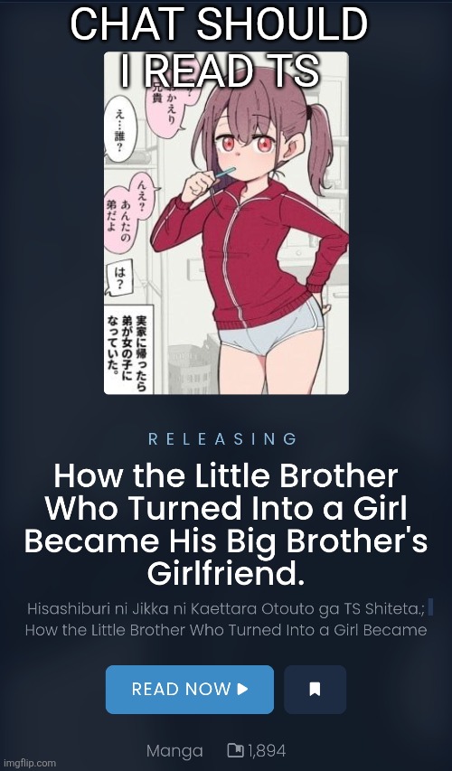 Chat should i read ts | made w/ Imgflip meme maker