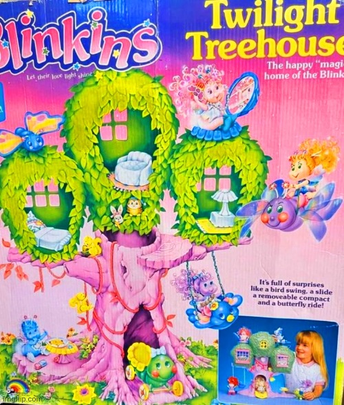 The Blinkins 1986 twilight tree house toy toys dolls 80s girl cartoon | image tagged in 80s toys | made w/ Imgflip meme maker