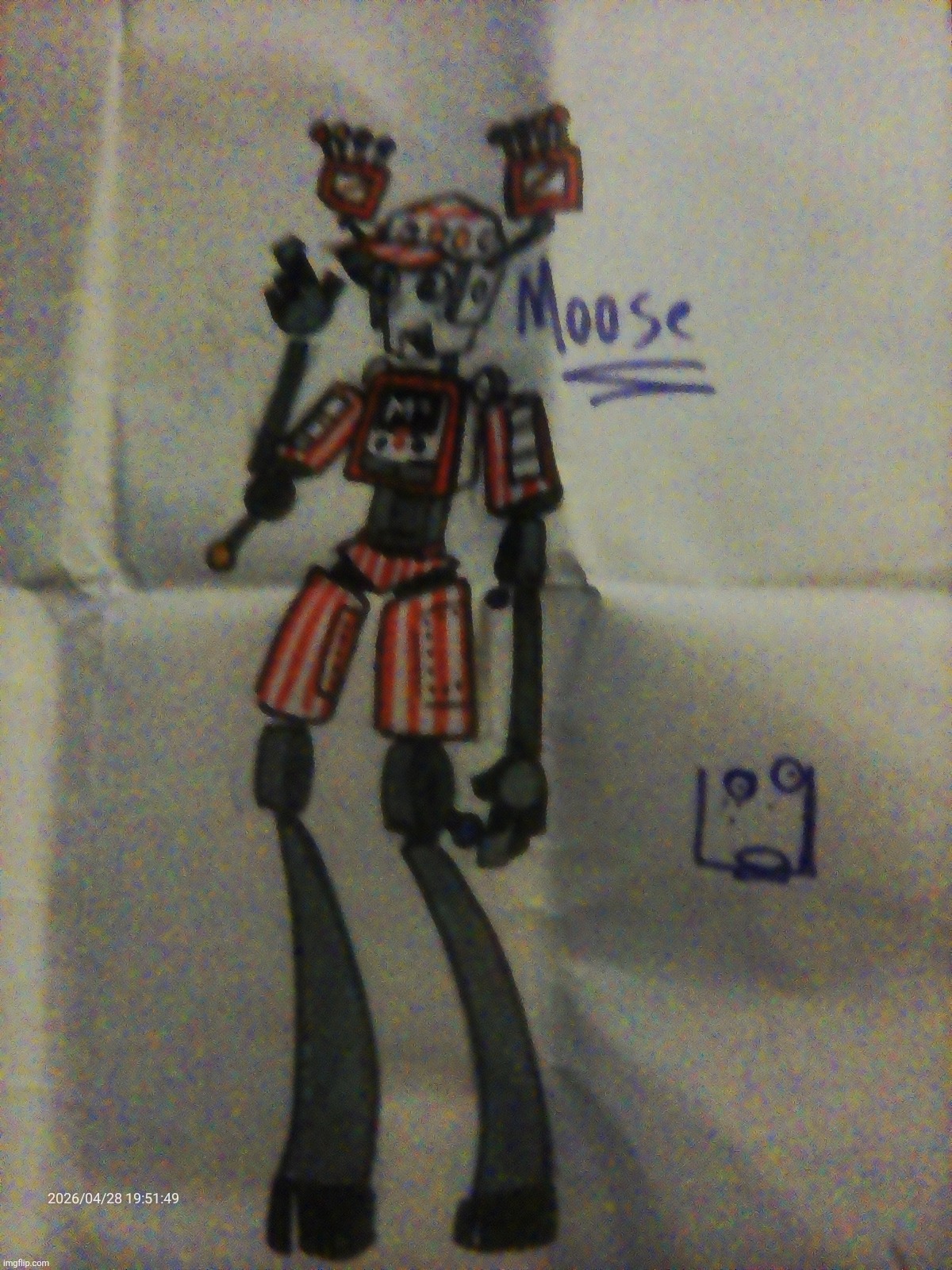 New oc drop! His name's M-00S "Moose", and he's a robot that serves soda. I based him off of old American soda machines | made w/ Imgflip meme maker