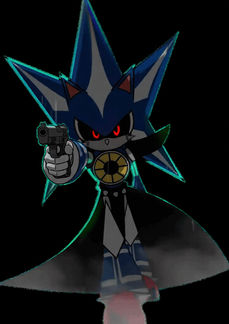 Neo metal with gun Blank Meme Template