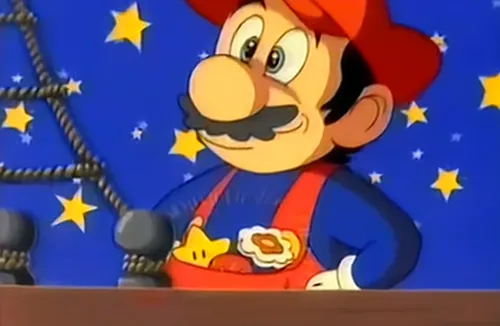 Mario finds all 3 powerups Blank Meme Template