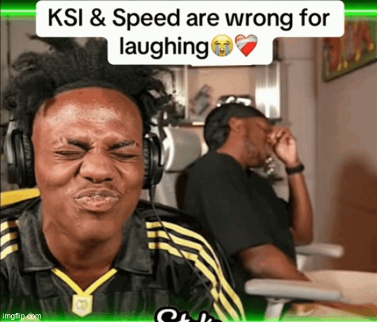 My honest Botslayer situation reaction: | image tagged in ksi and speed are wrong for laughing | made w/ Imgflip meme maker