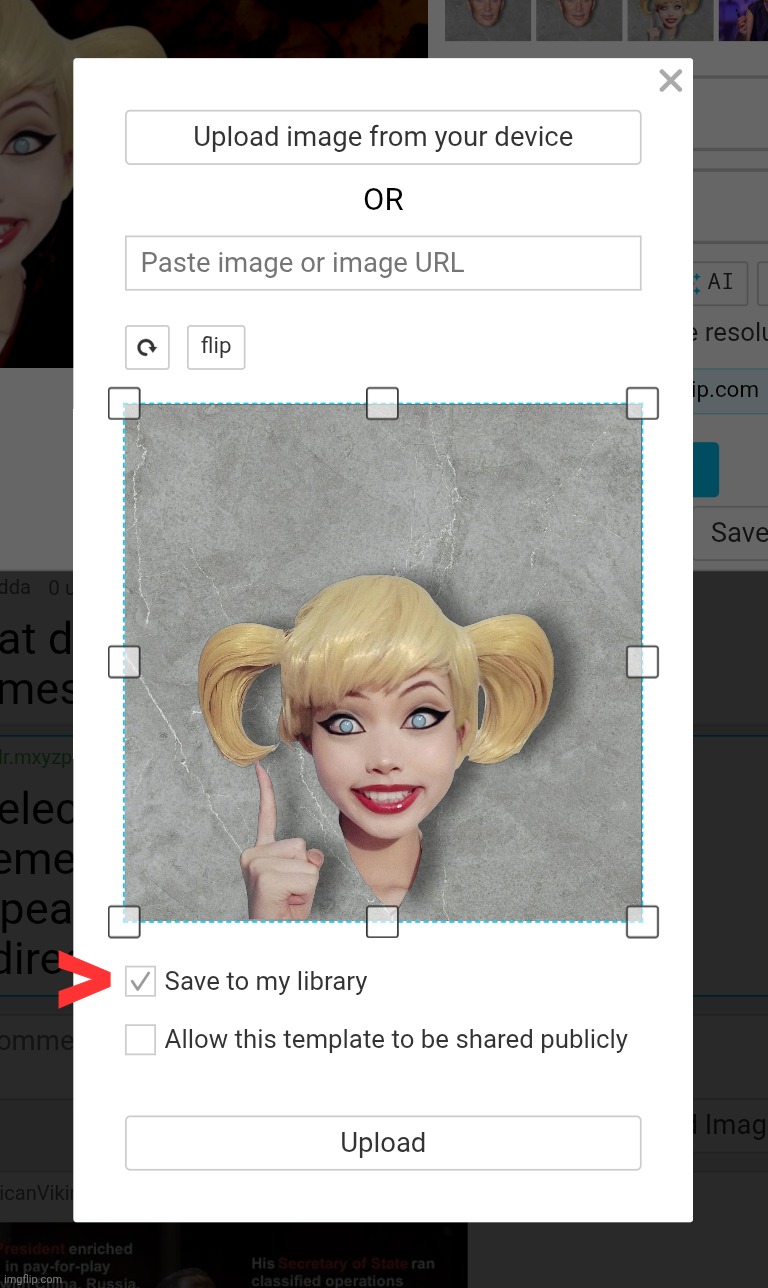 Because who needs uploading an image for a meme comment to be 1 simple step when you could turn it into 6 instead? | > | image tagged in harley quinn,completely ridiculous useless features,they should have made this one pro,my gosh | made w/ Imgflip meme maker