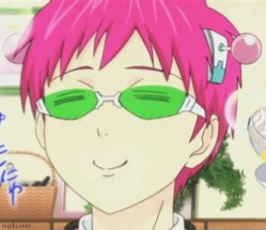 Saiki happy reaction image | made w/ Imgflip meme maker