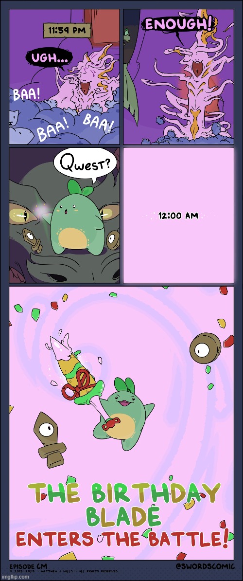 Happy 6th Birthday to Quest Sprout, BTW!! | image tagged in swords,sprout,quest,birthday,blade,battle | made w/ Imgflip meme maker
