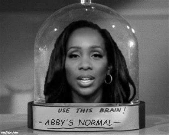 Abby's Normal | image tagged in abby's normal,abby phillip,cnn,cnn news night,young frankenstein,use this brain | made w/ Imgflip meme maker