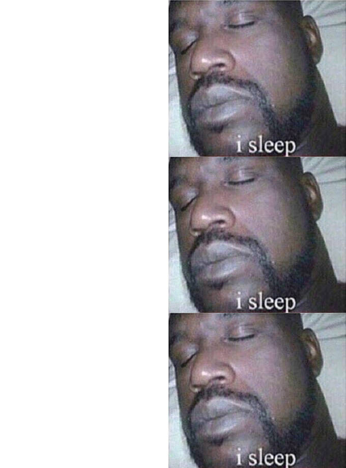 True Sleeping Shaq Blank Meme Template