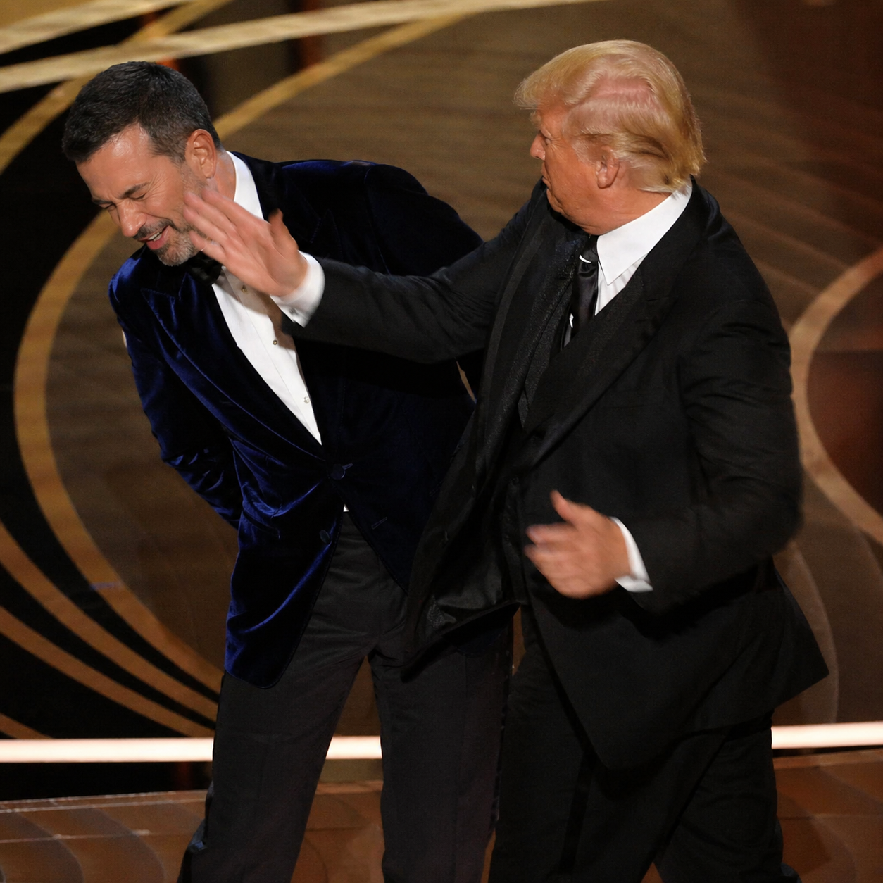 Trump Slapping Jimmy Kimmel Blank Meme Template