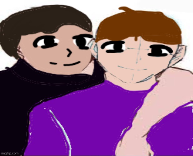 A VERY poor a drawing of me and my bf | image tagged in poor | made w/ Imgflip meme maker