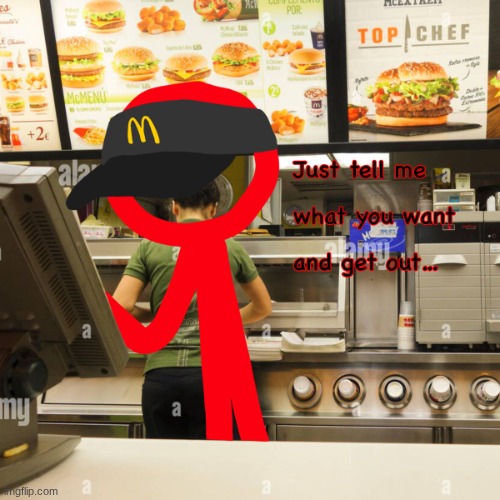 I'll have that one | image tagged in mcdonalds dark lord,alan becker,the dark lord | made w/ Imgflip meme maker