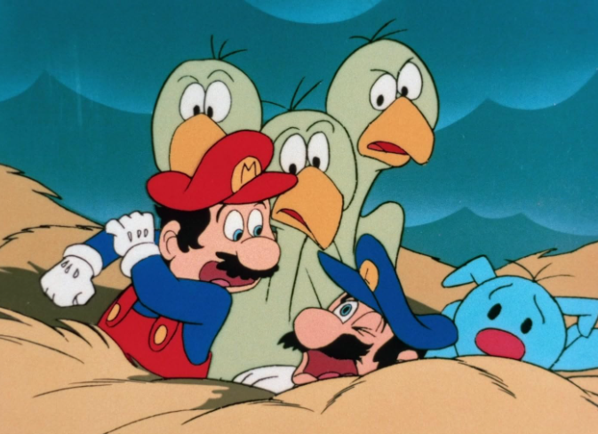 Mario and Luigi in the Birds' nest Blank Meme Template