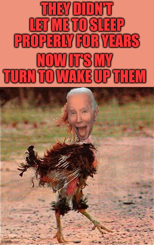 From Sleepy to Rooster | They didn't let me to sleep properly for years; Now it's my turn to wake up them | image tagged in rooster | made w/ Imgflip meme maker
