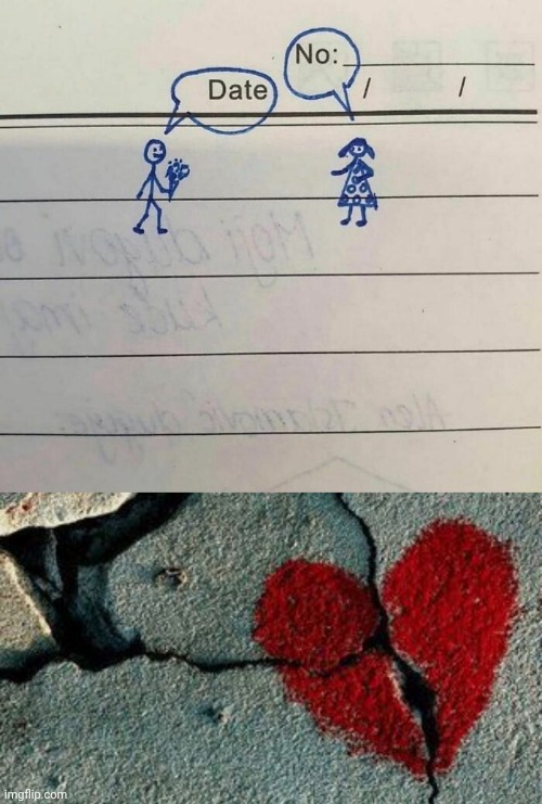 No date | image tagged in heartbreak | made w/ Imgflip meme maker
