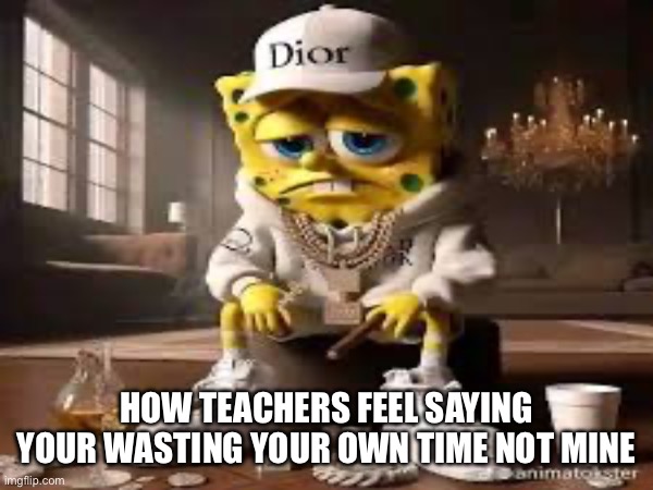 Meme | How teachers feel saying your wasting your own time not mine | image tagged in memes | made w/ Imgflip meme maker