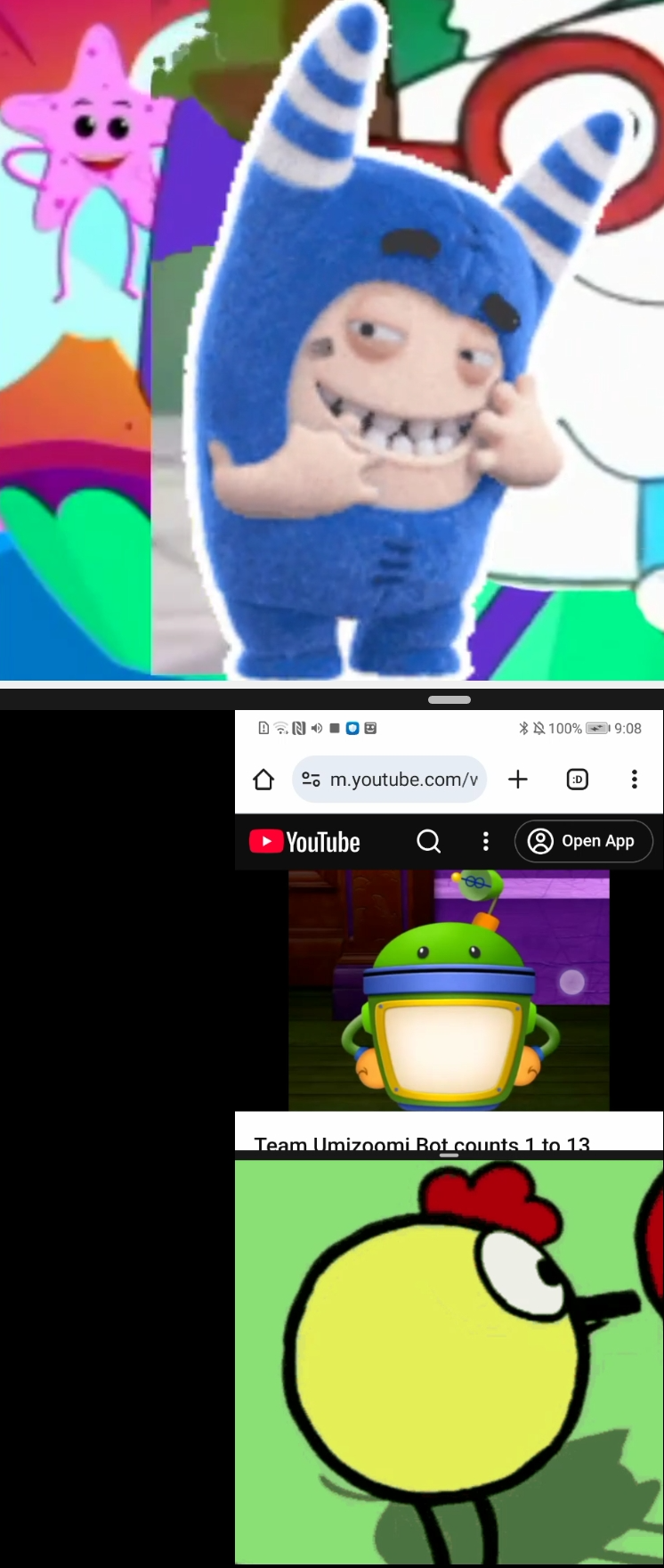 Mia with bot peep and Pogo Blank Meme Template