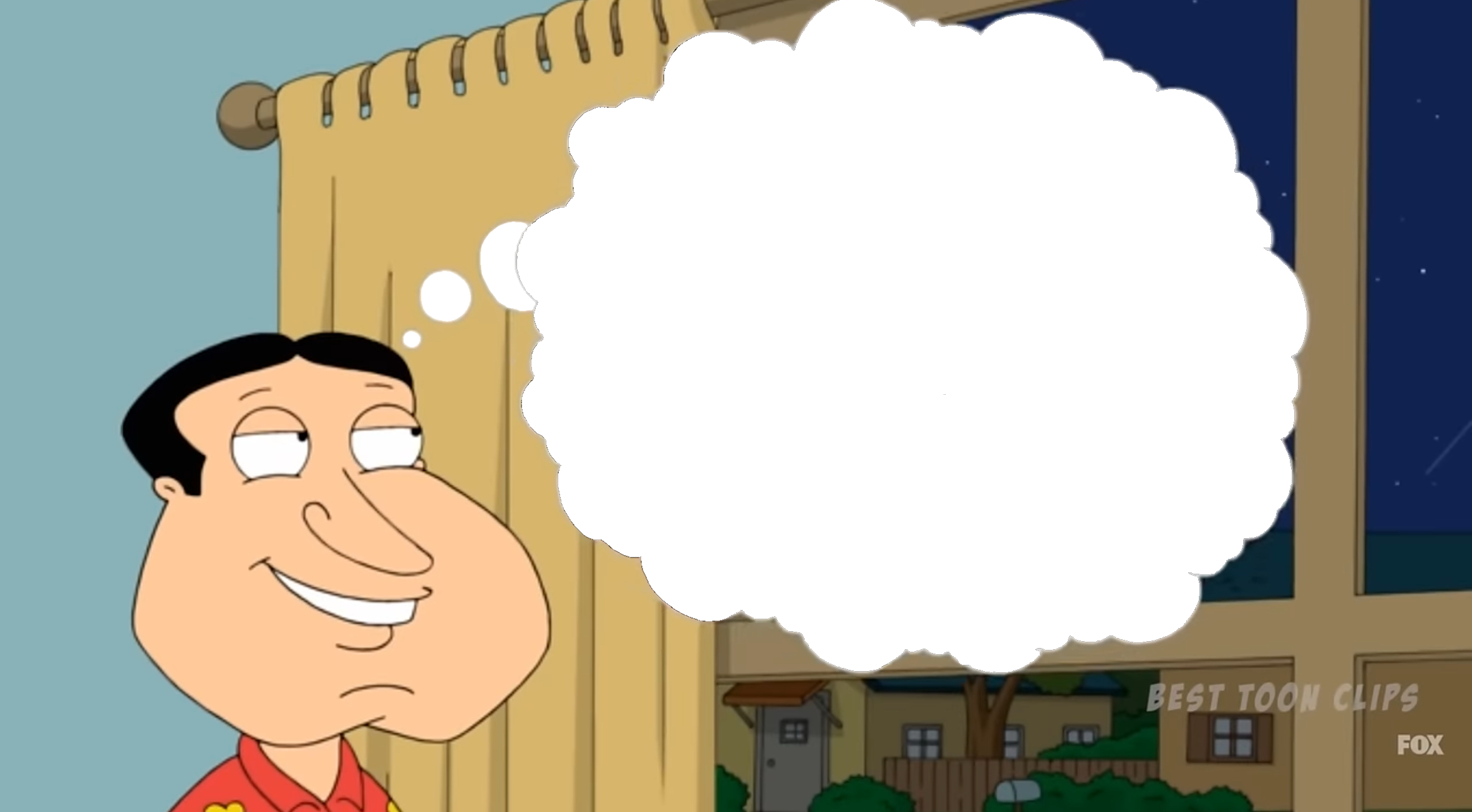 quagmire has a thought Blank Meme Template