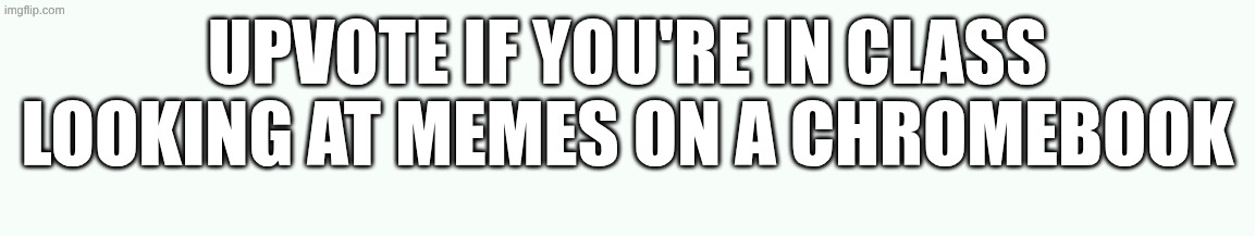 yup | upvote if you're in class looking at memes on a chromebook | image tagged in flick7 | made w/ Imgflip meme maker